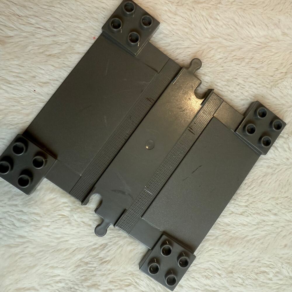 Lego Duplo 6391 Train Track with Ramps for Car Crossing Dark Grey Gray